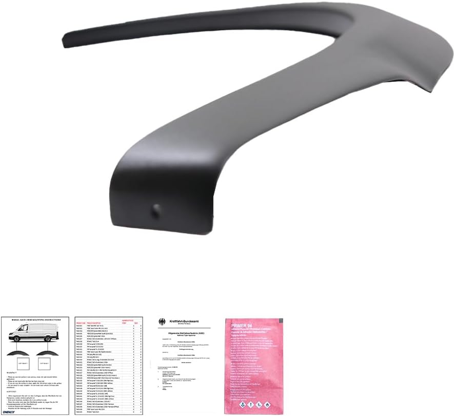 Oneway Set Wheel Arch Trims compatible with Volkswagen Transporter T6.1 2020-2022 (Short wheel base) - Matt black