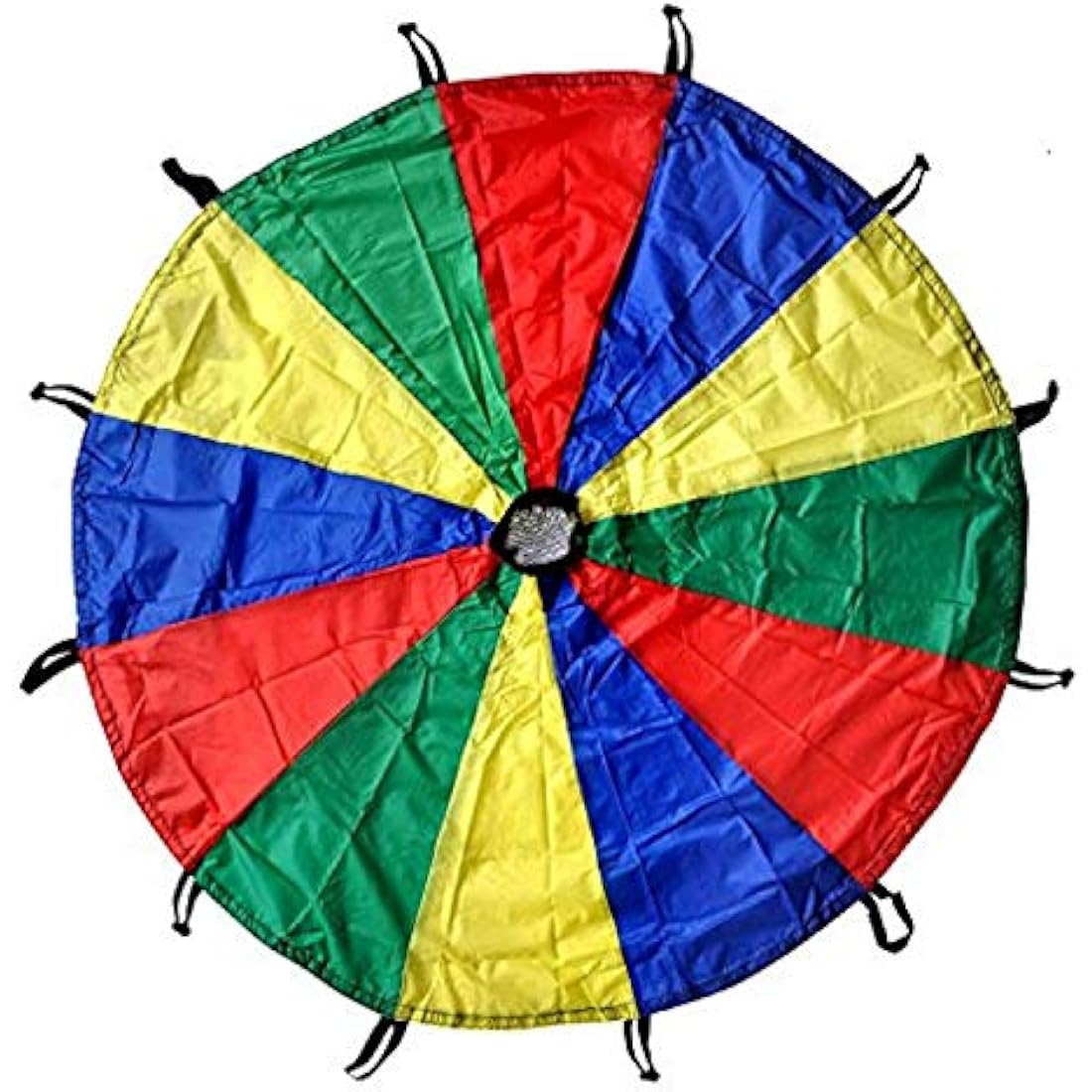 GSi Kids Play Parachute Rainbow Parachute Toy Tent Game for Children Gymnastic Cooperative Play and Outdoor Playground Activities (30 Feet)