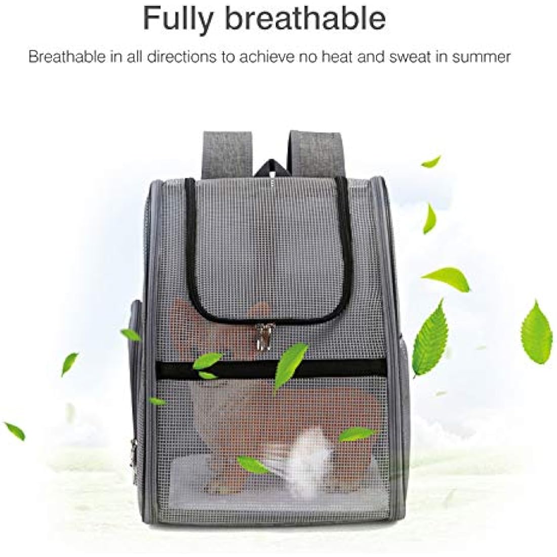 Cat Carrier Breathable Dog Carrier Backpack Lightweight Portable Pet Body Carrier Great for Carrying Puppy Cats Black
