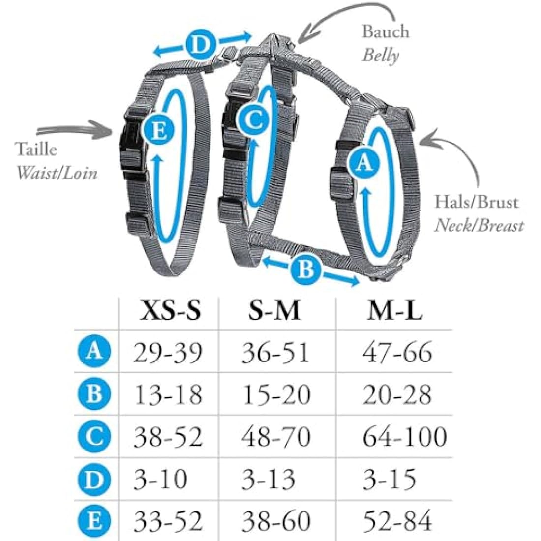 HUNTER Escape-proof harness Vario Rapid, L black, Nylon