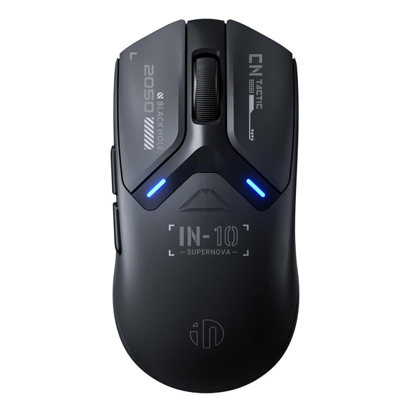 INPHIC IN10P Lightweight Wireless Gaming Mouse, Tri-Mode Wireless Mouse with Bluetooth/ 2.4G/ USB-C Wired, 60g Superlight, PAW3395 26K DPI Sensor, 8kHz Polling Rate, Fully Programmable, Black