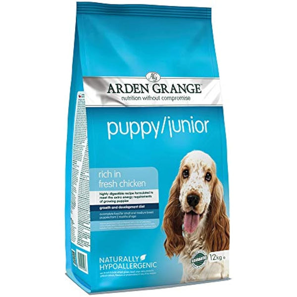 Arden Grange Puppy/Junior Dry Dog Food Rich in Fresh Chicken, 12 kg