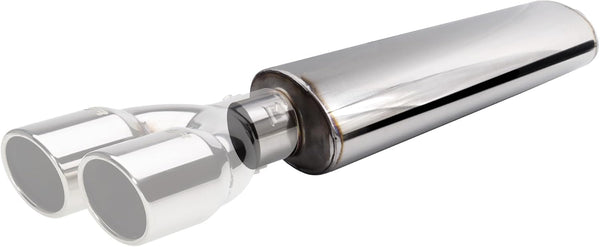 Simoni Racing ESR6 - Universal Sport Silencer, Round Straight Outlet, Stainless Steel Car Muffler, Length 550 mm