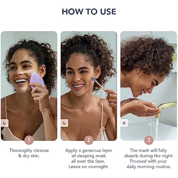 FOREO SUPERCHARGED Overnight Mask - Night Cream - Face Moisturiser - Rejuvenating Face Care - Overnight Face Cream - Hyaluronic Acid & Vitamin E - Vegan - Cruelty & Gluten-Free - Eco-Friendly - 75ml