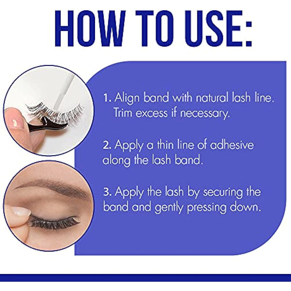 Duo Quick Set Clear Lash Glue, Striplash Adhesive with Applicator, Latex Free, Rapid Dry, Easy Use, Dries Clear, False Eyelash Glue, 5 g, (Pack of 1)