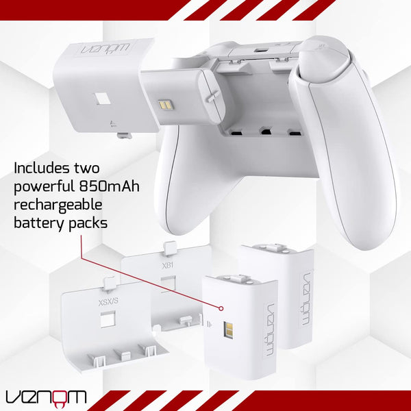 Venom Charging Dock with Rechargeable Battery Pack - Black (Xbox Series X & S/Xbox One)