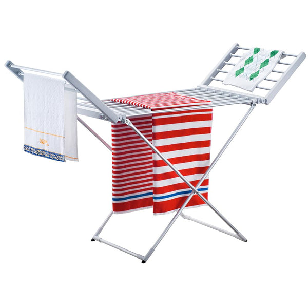 Easylife Electric Clothes Drying Rack, Winged Heated Clothes Dryer to Dry Clothes, Strong & Sturdy Indoor Heated Airer with Heated Rails for