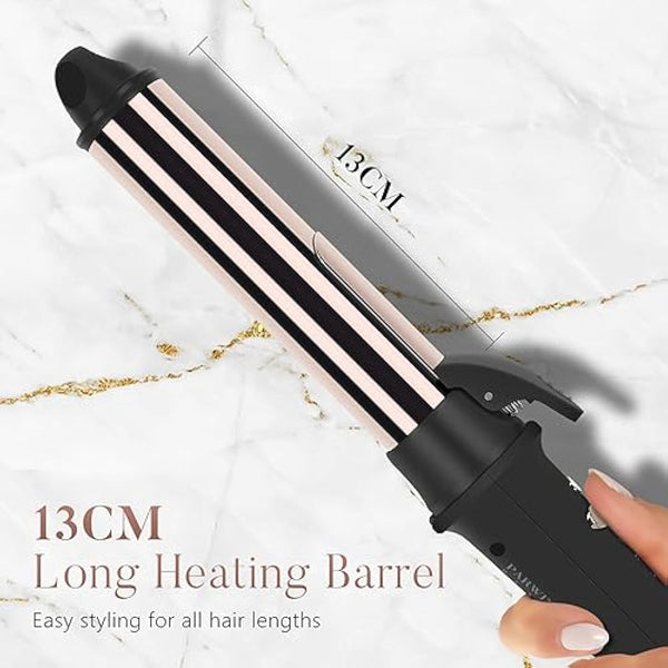 360° Rotating Automatic Hair Curler, PARWIN PRO BEAUTY 25MM Hair Curling Wand, Nano Titanium Coating Curling Tongs, Rotating Curling Iron with LCD Display, Dual Voltag, 120-210℃