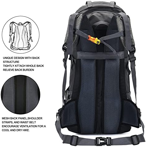 60L Waterproof Ultra Lightweight Packable Climbing Fishing Traveling Backpack Hiking Daypack,Backpack,Handy Foldable Camping Outdoor Backpack Bag with a Rain Cover