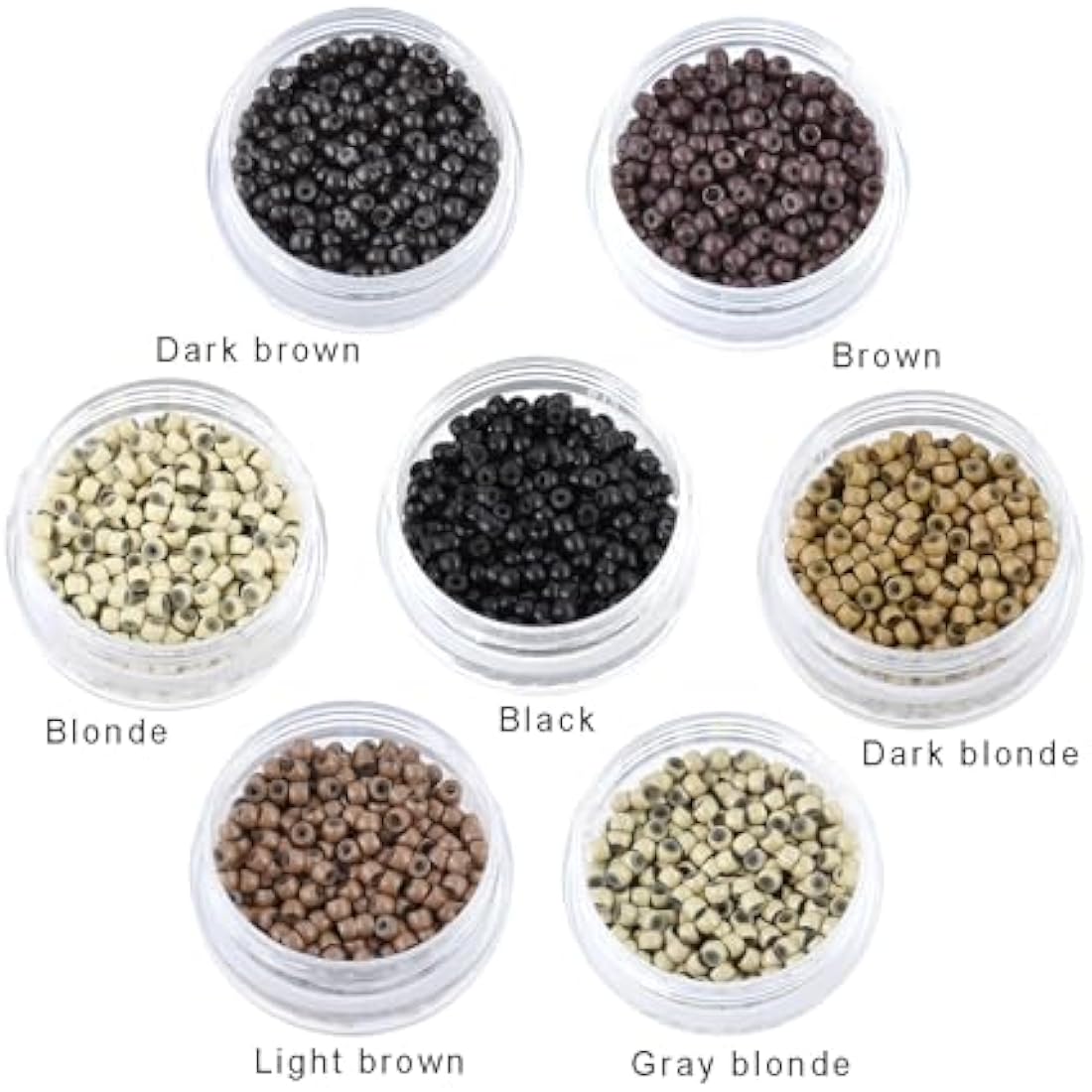 200pcs/lot 3.0mm Silicone Lined Nano Rings Hair Extension Nano Beads Micro Rings Beads Links for Hair Extensions (Brown)