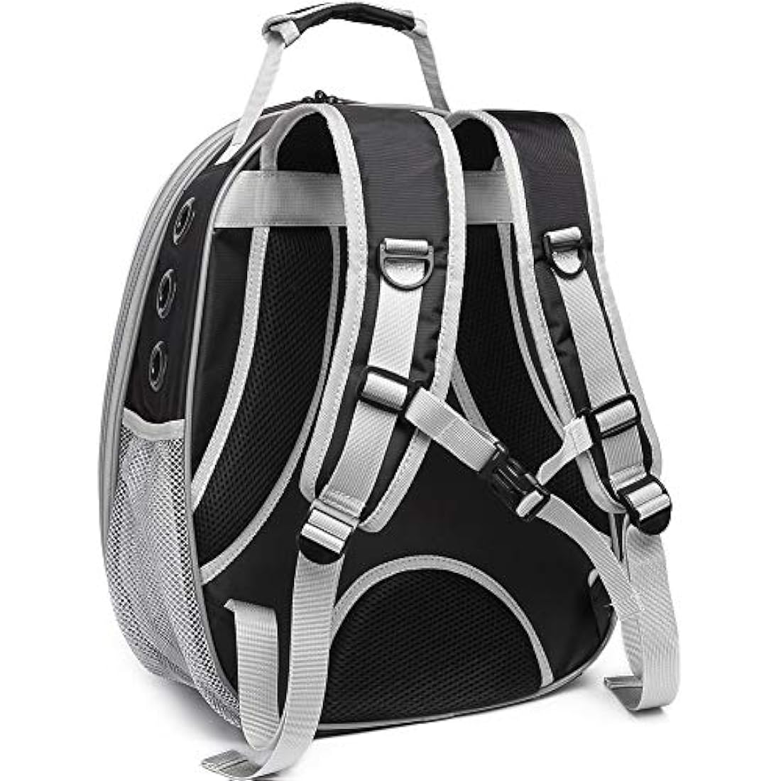 Interfashioner® Cat Backpack Carrier, Fit up to 5.5 kgs Pet, Back Extension Space Capsule Clear Bubble Window Pet Carry Transport Book Bag for Kitten Bunny(Black, Back Extension)