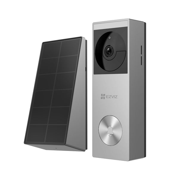 EZVIZ 2K Solar Doorbell Camera Removal-Free Charging No Monthly Fee, 32GB Local Storage, 162° Wide View, Wireless & Wired, Colour Night Vision, AI Detection, Front Door Camera (HP3 Pro)