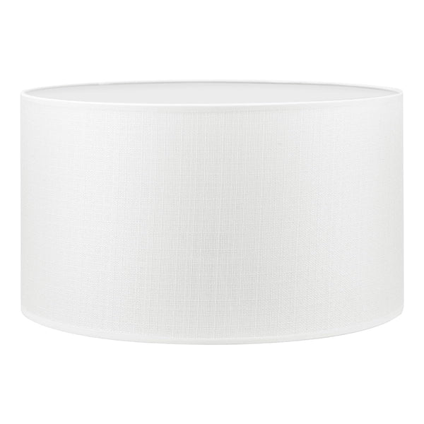 Home Sweet Home collection Modern Lampshade Canvas | Cylinder | 40/40/22cm | White | Fabric lampshade Made of Cotton | for E27 lamp Holder | RoHS