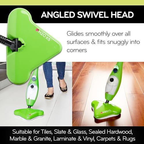 H2O X5 Steam Mop and Handheld Steam Cleaner  Multifunctional & Multipurpose System for Floors, Carpets, Windows, Upholstery, Kitchens & Bathrooms