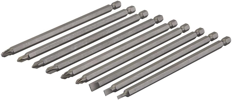 Silverline SB08 Extra-Long Power Bit Set 9pce 150 mm