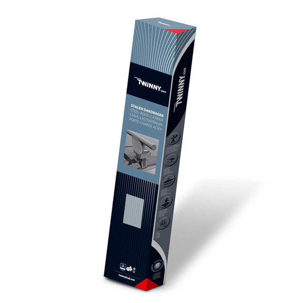 Twinny Load S33 Semi Fit Steel Roof Rack Set (For Vehicles Without Roof Rails), Black