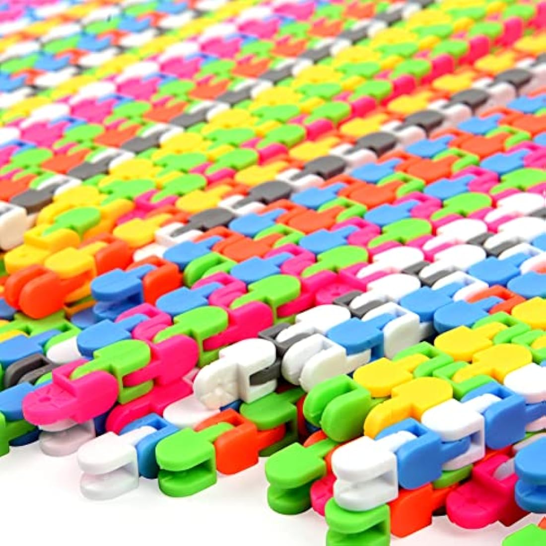 24-Pack 24 Links Wacky Tracks Toys, Puzzle Toy, Snap and Click Toys Snake Fidget Toys Click Sensory Toys for Stress Relief Party Bag Fillers