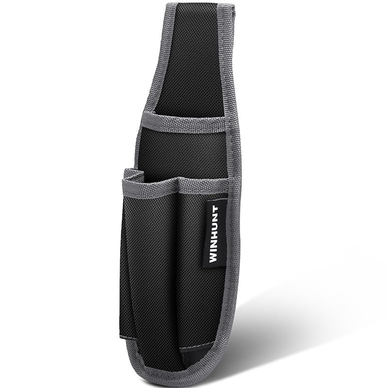 WINHUNT Tool Belt Pouch, Electrician Pouch 18 Pocket with Adjustable Nylon Belt 15x4x22cm Black (18 Pockets)