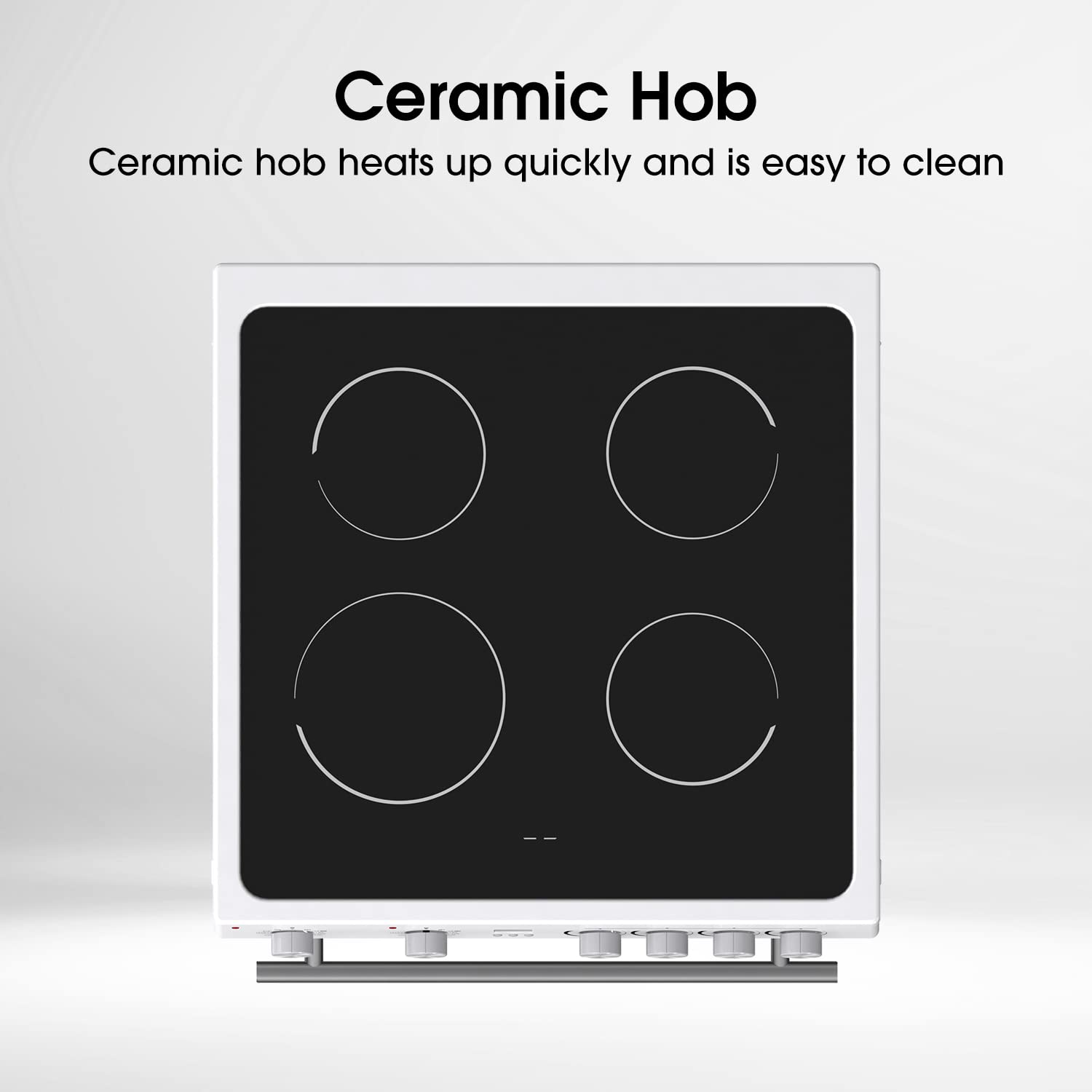 Hisense HDE3211BBUK 60cm Electric Cooker with Ceramic Hob-Black , A Rated Double Oven