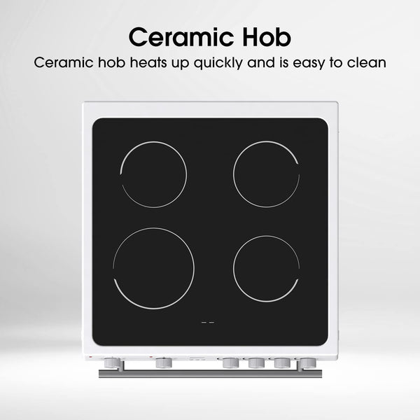 Hisense HDE3211BBUK 60cm Electric Cooker with Ceramic Hob-Black , A Rated Double Oven