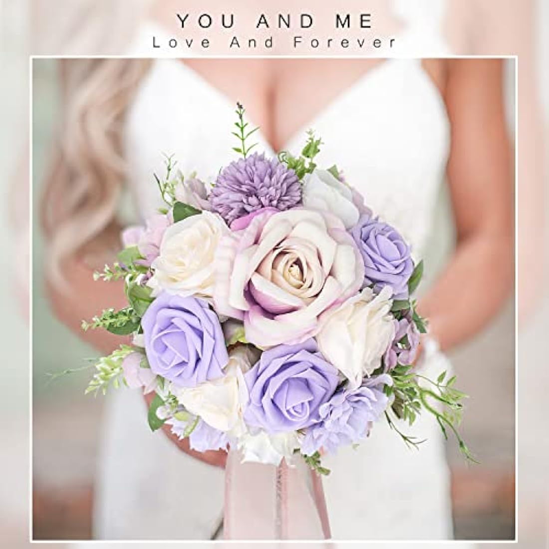 Jubor Artificial Flowers Purple, Dusty Rose Artificial Silk Flowers for DIY Wedding Bridal Bouquets Centerpieces Arrangements Baby Shower Party Home Decorations