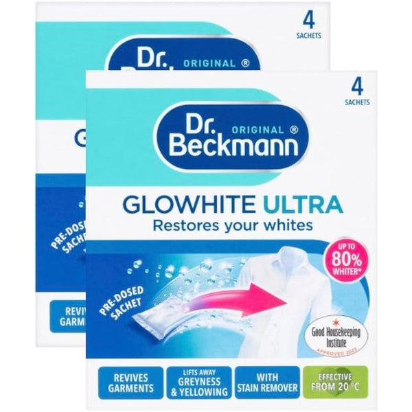 Dr Beckmann Glowhite Ultra Fabric Whitener (8 x 40g Sachets)