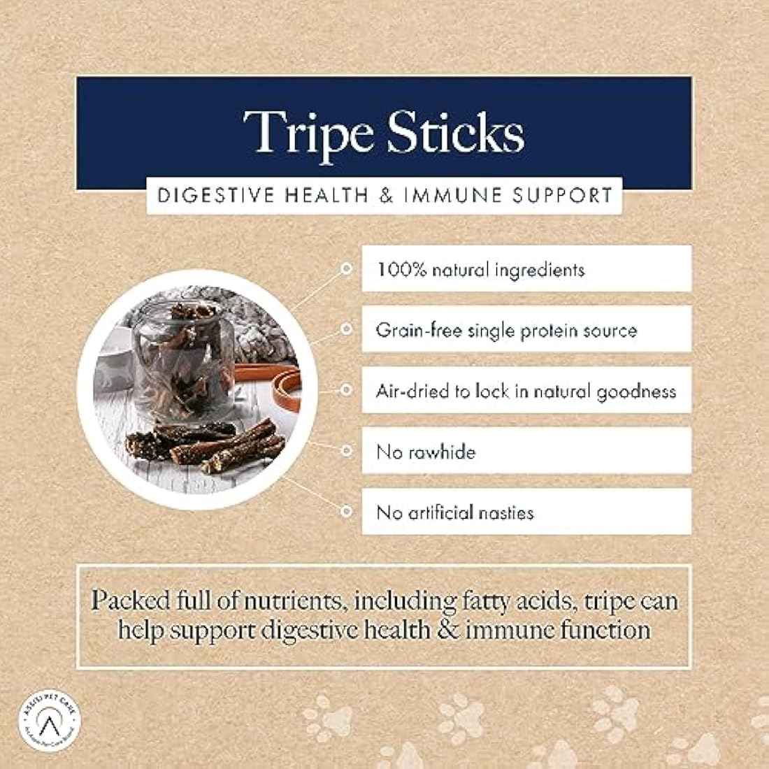 Hollings Tripe Sticks Dog Treats, 100% Natural Air Dried Chews for Adult Dogs, Grain Free & High in Protein (2.5kg)
