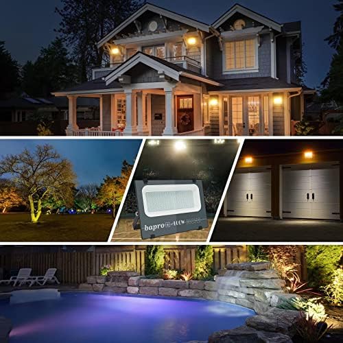 Loyal 600W LED Floodlight, 3000K Warm White 60000LM Outdoor Security Light, IP65 Waterproof Wall Light, Spot Lighting for Garden, Garage, Playground, Patio