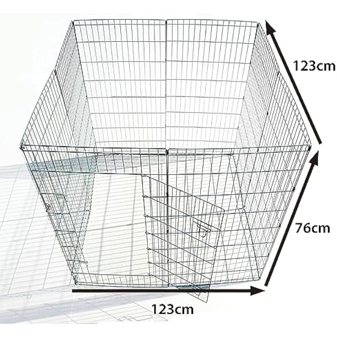 Ellie-Bo Easy-Up 8 Piece Foldable Portable Dog Puppy Play Pen with Door for Indoor/Outdoor Use 76cm High, Rabbit, Cat, Guinea Pigs