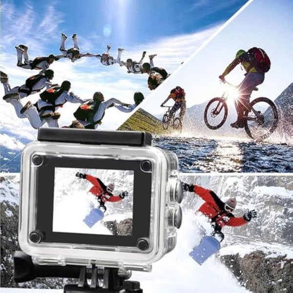 BSLVWG 4K Action Camera 20MP WiFi 30M Waterproof Sports Camera Underwater Camera for Vlog With Ultra HD 170°Wide-Angle 2.4G Remote Control Anti-Shake 2.0'' LCD Screen with Accessories Kit (Black)