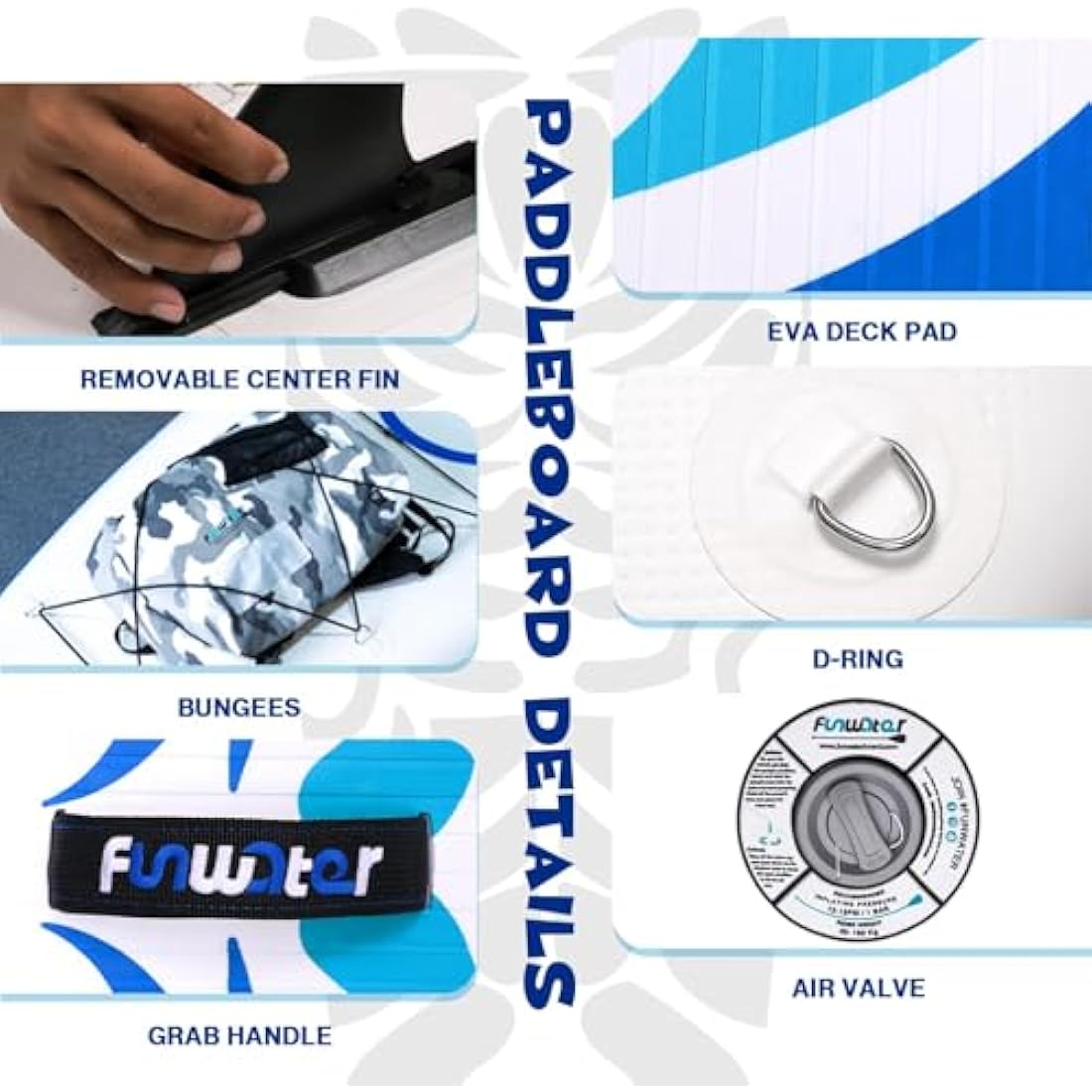 FunWater Inflatable Stand UP Paddle Board Ultra-Light Green Pink Everything Included ISUP, Adj Paddle, Pump, SUP Backpack, Leash, Waterproof Bag, Non-Slip Deckpad Youth