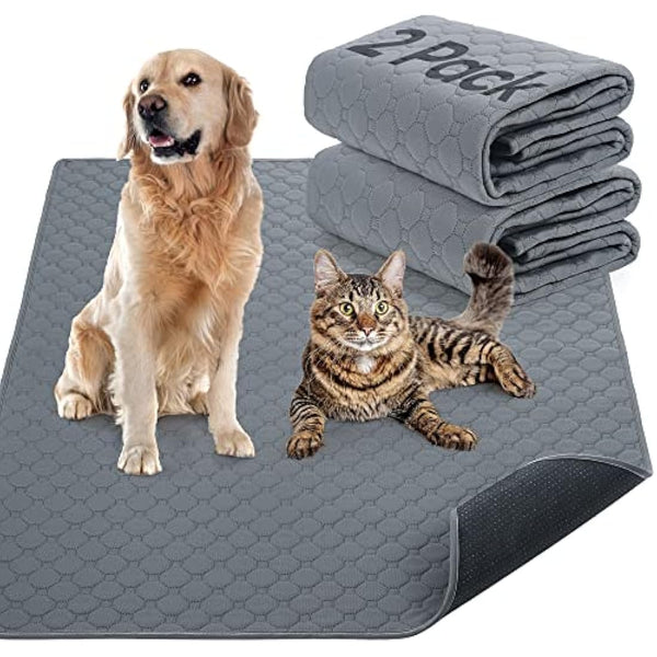 Reusable Dog Training Pads, 2 Pack Washable puppy training pads, Super Absorbent Waterproof Dog Mat Pee Pads for Dogs, Fast Drying Training Pads for Home, Car, Travel (120cm*90CM)