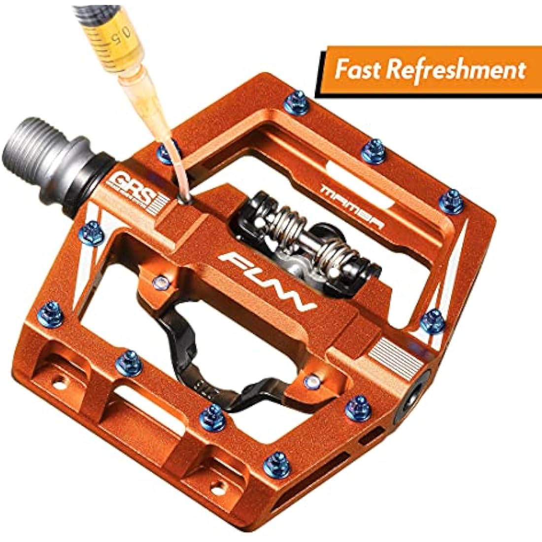 Funn Mamba S MTB Clipless Pedals, Single Sided Clip Mountain Bike Pedals, Compatible with SPD Cleats, 9/16-Inch CrMo Axle Bicycle Pedals for MTB/BMX/Gravel Cycling