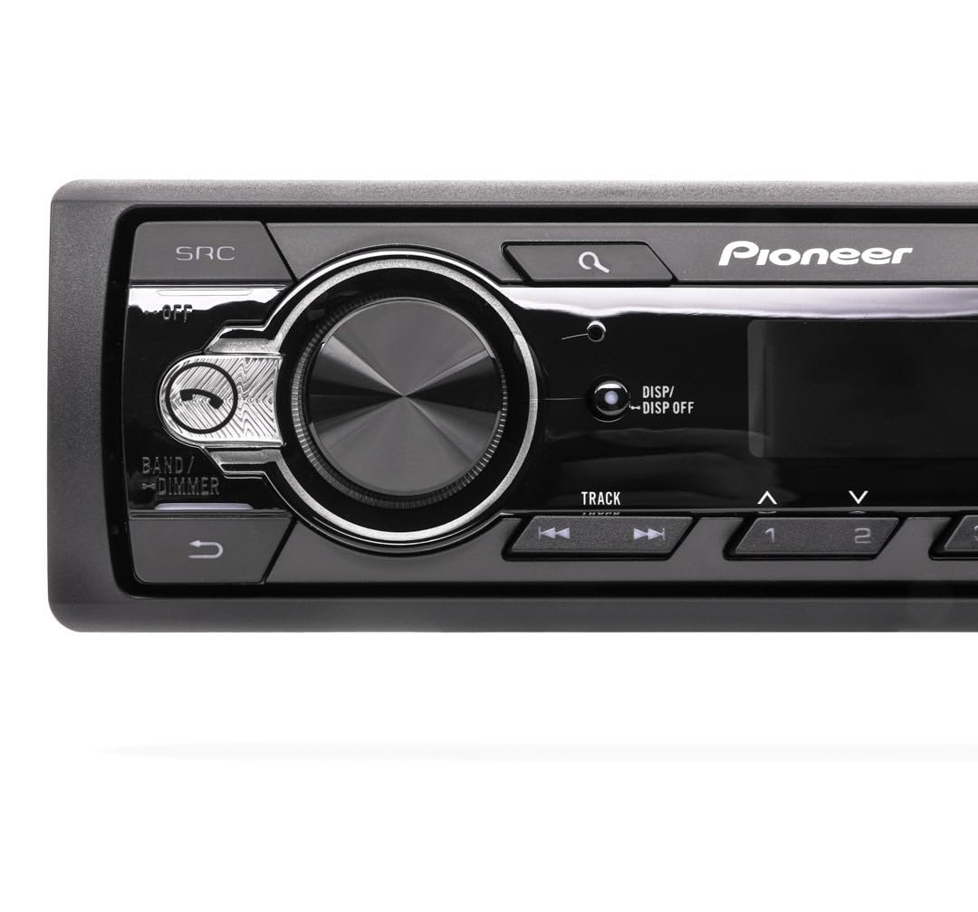 Pioneer MVH-330DAB 1-DIN receiver with DAB/DAB+, Bluetooth, Red illumination, USB and compatible with Android devices.