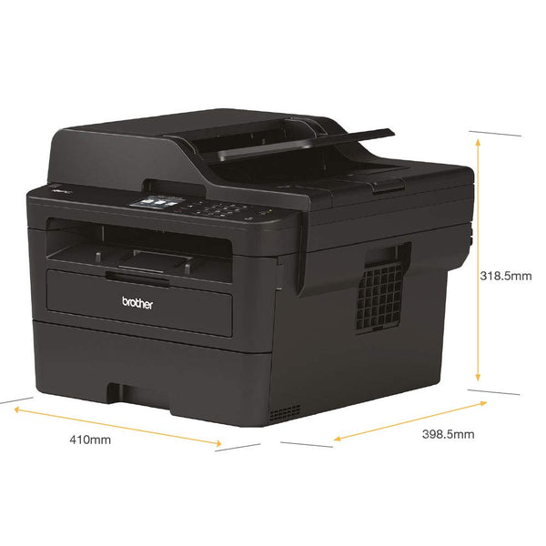 Brother DCP-L2620DW 3-in-1 Mono Laser Printer |Print, copy & scan|Automatic 2-sided print |A4|UK Plug