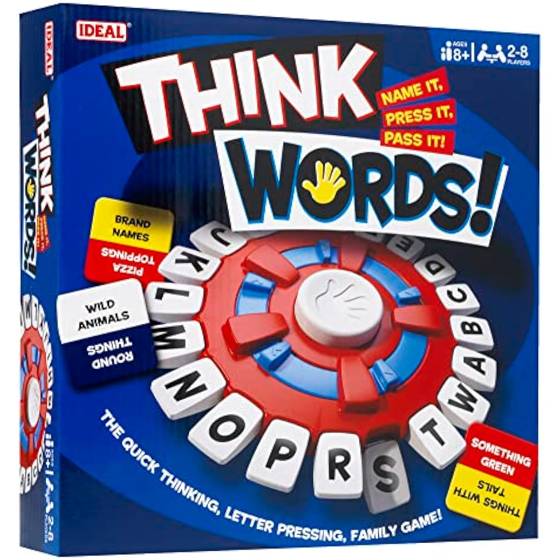 Ideal | Think Words: The quick thinking, letter pressing game! | Family Games | For 2-8 Players | Ages 8+