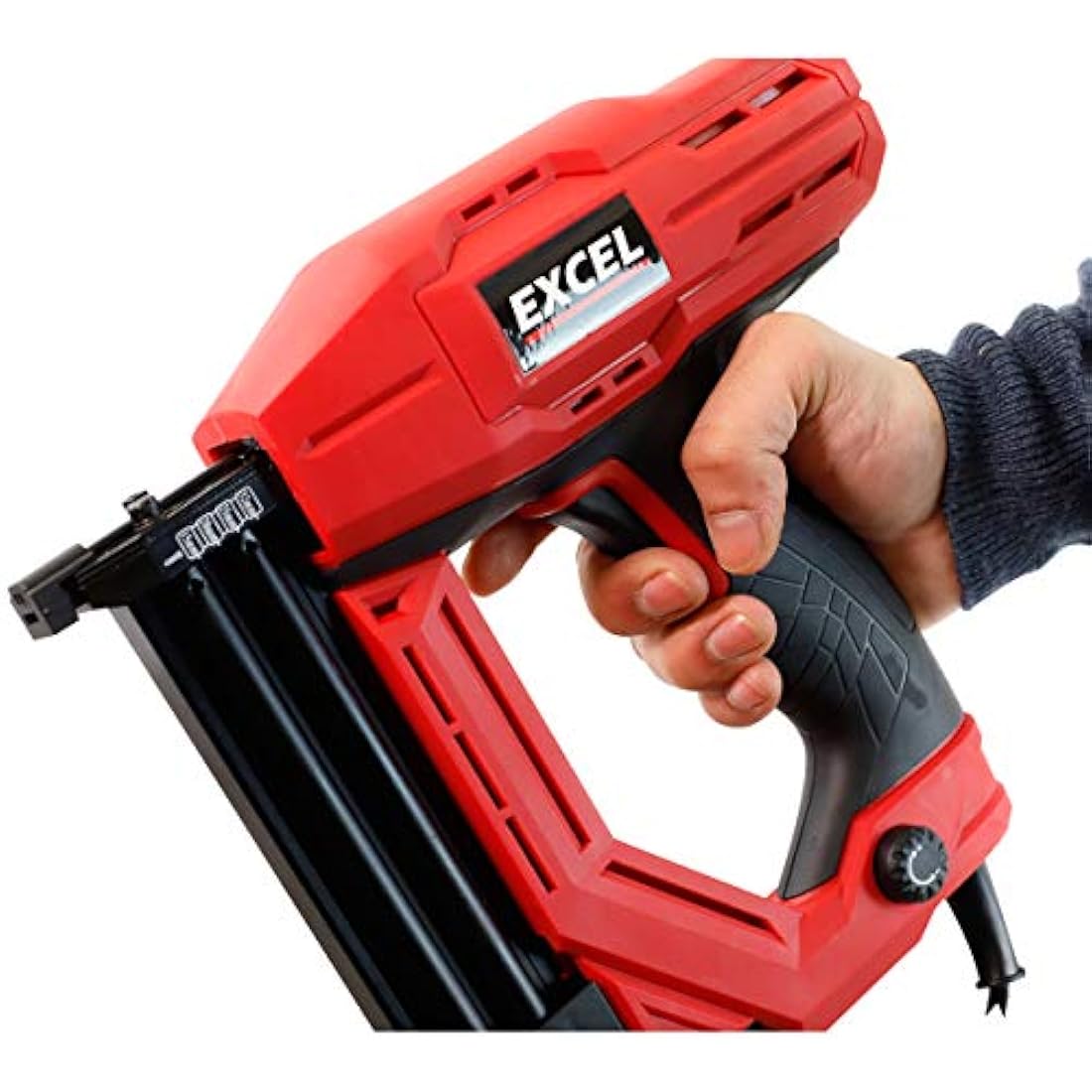 Excel 2-in-1 Electric Stapler Nailer Gun 15-32mm 18 Gauge Heavy Duty 240V~50Hz - Electric Nail Gun - Corded Nailer Gun - Ideal for Woodworking, Decorating, Construction Jobs