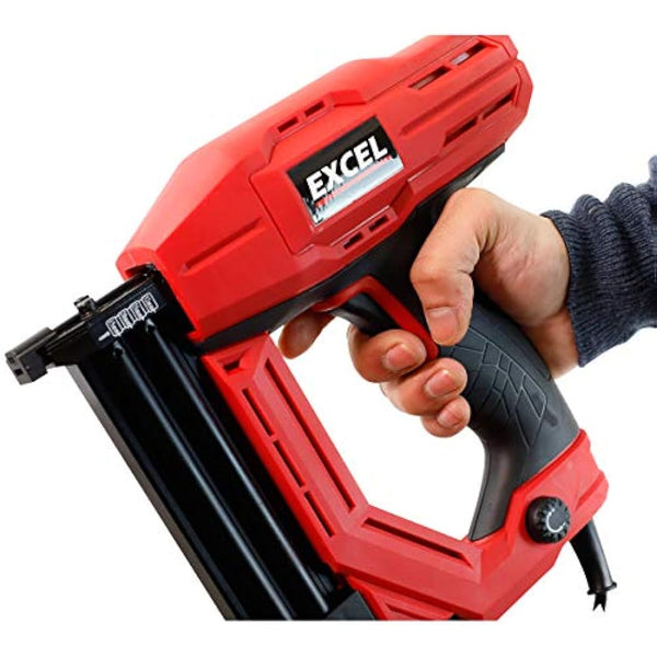 Excel 2-in-1 Electric Stapler Nailer Gun 15-32mm 18 Gauge Heavy Duty 240V~50Hz - Electric Nail Gun - Corded Nailer Gun - Ideal for Woodworking, Decorating, Construction Jobs