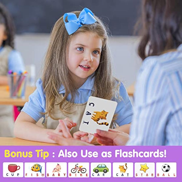 HahaGift Kids Toys Age 3 4 5 Year Old Boys Girls Gifts,Match Spelling Letter Learning Games for 3-6 Year Olds Educational Toys Flash Card for Toddler Age 2-4 Birthaday Gifts for 3 4 5 Year Old Girl
