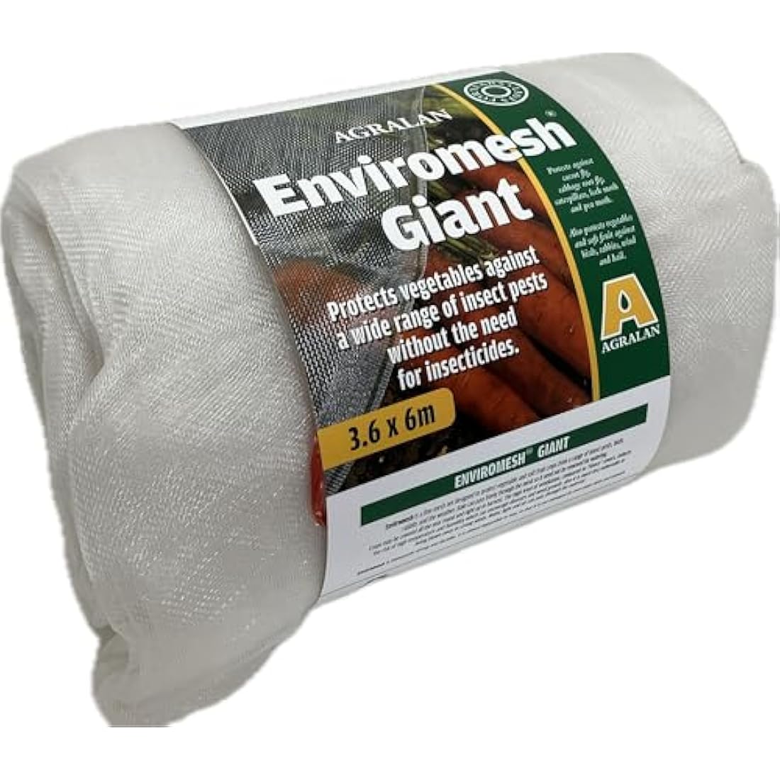 Agralan Enviromesh 'Giant' | Fine Insect Netting Mesh | Keep Insects Off Crops | 3.6m x 6m |