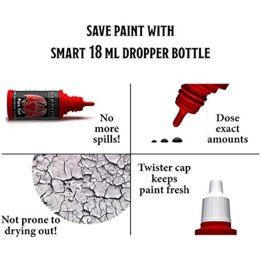 Grinning Gargoyle Fantasy Model Paint Set - The Army Paint Miniature Set - 20x Acrylic Paints and Brush for Tabletop Figures - Hobby Painting (Core)