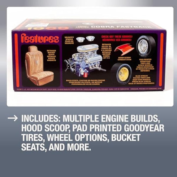 1969 Ford Torino Cobra Fastback 1:25 AMT Model Kit AMT1217