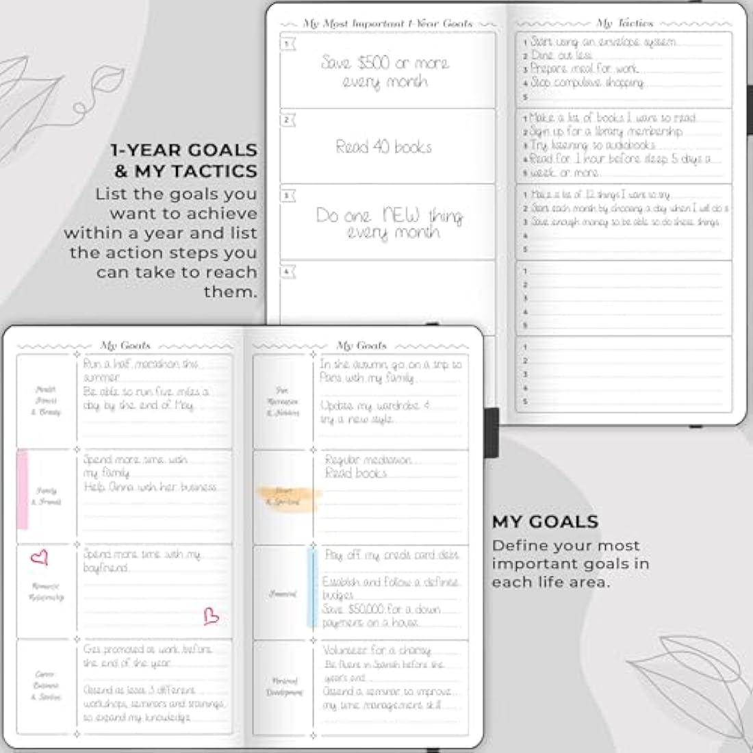GoGirl Planner and Organizer for Women - Pocket Size Weekly Planner, Goals Journal & Agenda to Improve Time Management, Productivity & Live Happier. Undated – Start Anytime, Lasts 1 Year – Black
