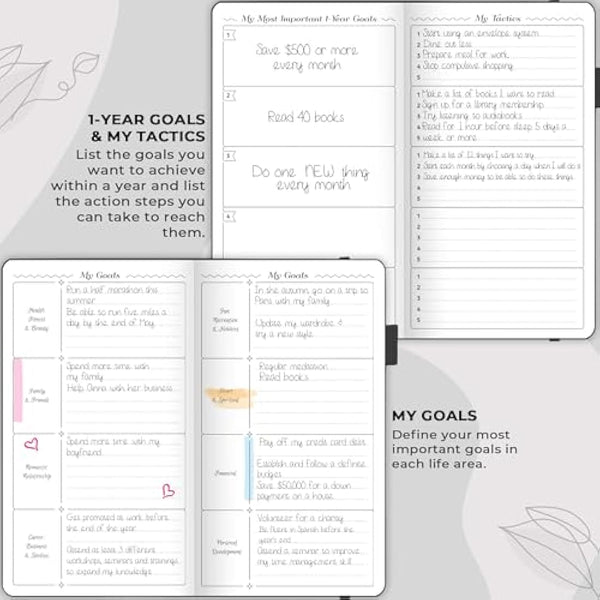 GoGirl Planner and Organizer for Women - Pocket Size Weekly Planner, Goals Journal & Agenda to Improve Time Management, Productivity & Live Happier. Undated – Start Anytime, Lasts 1 Year – Black