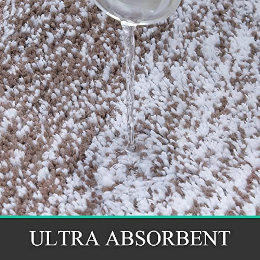 Enyhom Bath Mat Sets 3 Piece Non Slip Washable Bathroom Mat and Pedestal Mat for Toilet Soft Water Absorbent Bath Toilet Rug Floor Shower Rug, Brown