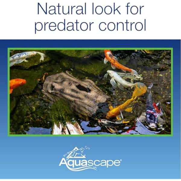 Aquascape 78324 Koi Predator Control Faux Log Fish Cave, Brown