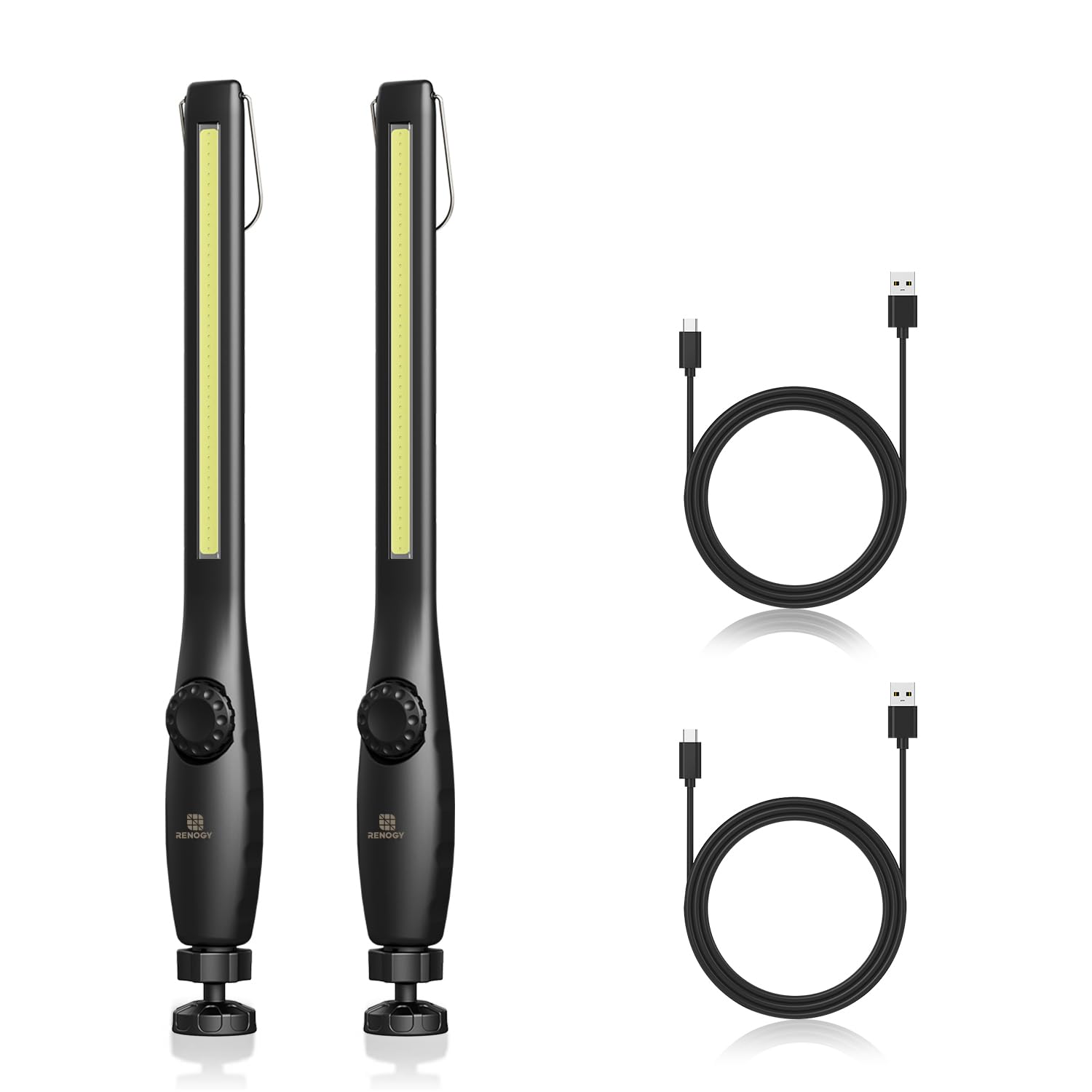 Renogy LED Work Light, 700 Lumens Rechargeable Work Light 2200mAh, Cordless Portable Magnetic COB LED Work Light, Inspection Light for Car Repair, Home, Garage, Emergency