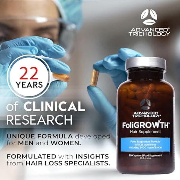 Advanced Trichology FoliGROWTH Hair Supplement – Designed to Provide Essential Vitamins and Minerals for Hair and Scalp Health