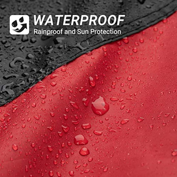 Favoto Improved Version Motorcycle Cover All Season 210D Waterproof Outdoor 96.5" Motorbike Garage Cover Winter-proof with 2 Windproof Buckles 245 cm x 105 cm x 125 cm