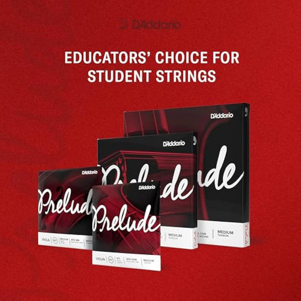 D’Addario Prelude Violin String Set, 4/4 Scale Medium Tension – Solid Steel Core, Warm Tone, Economical and Durable – Educator’s Choice for Student Strings – Sealed Pouch to Prevent Corrosion, 1 Set